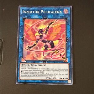 Yu-Gi-Oh! Inzektor Picofalena Trading Card - Pink/Orange Artwork